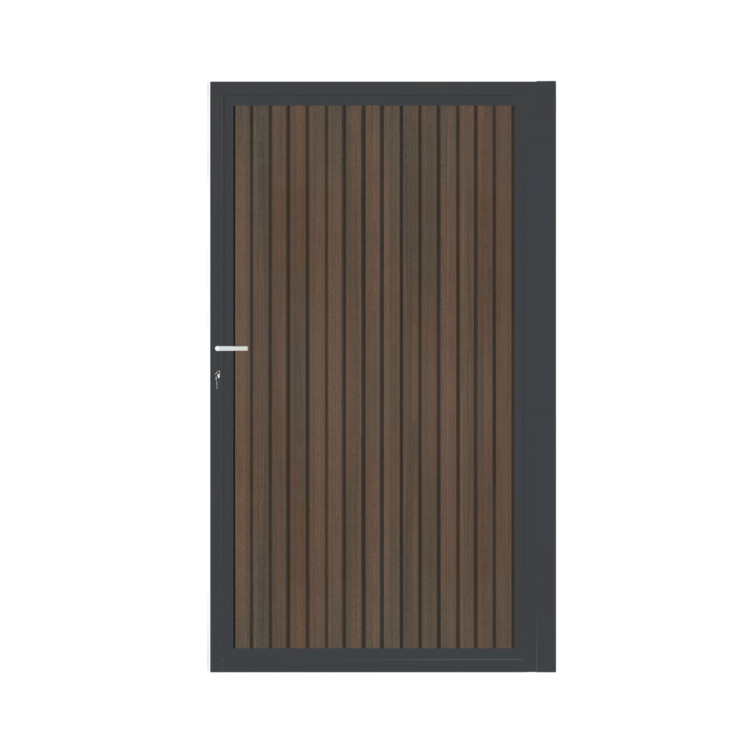 CompoGarden composiet scherm Donkerbruin Rhombus verticaal met antraciet profielen - 180 x 188 cm