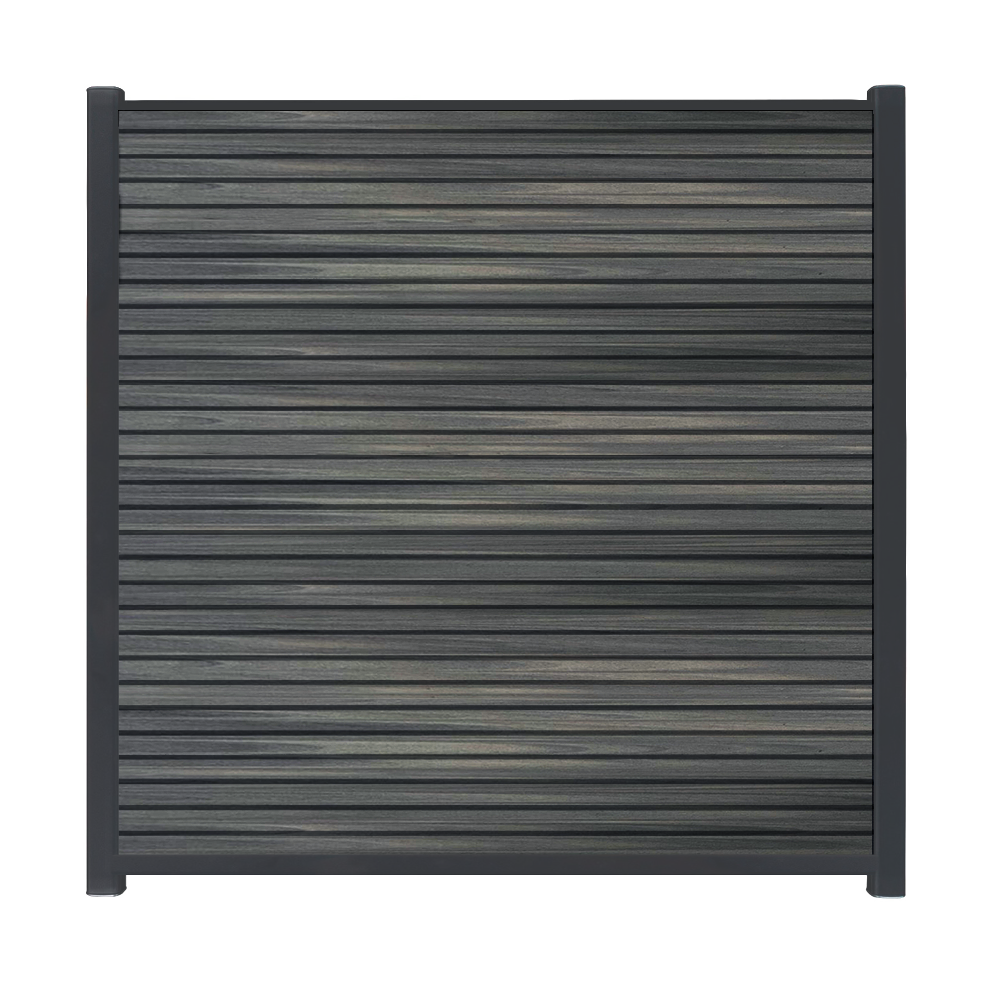 CompoLine composiet scherm Antraciet Rhombus horizontaal met antraciet profielen - 180 x 184 cm