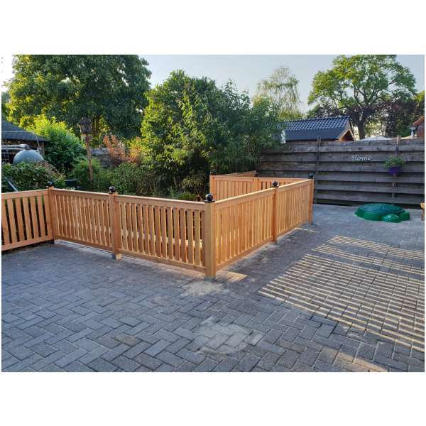 Douglas geschaafd hekwerk