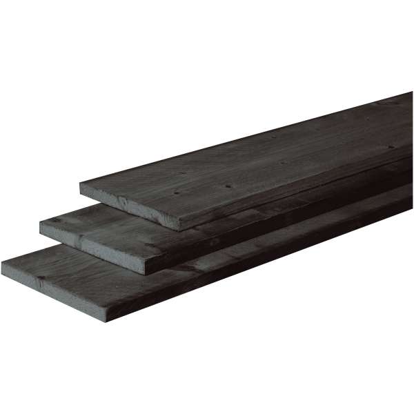 Zwart gespoten plank - 1,6 x 14 cm