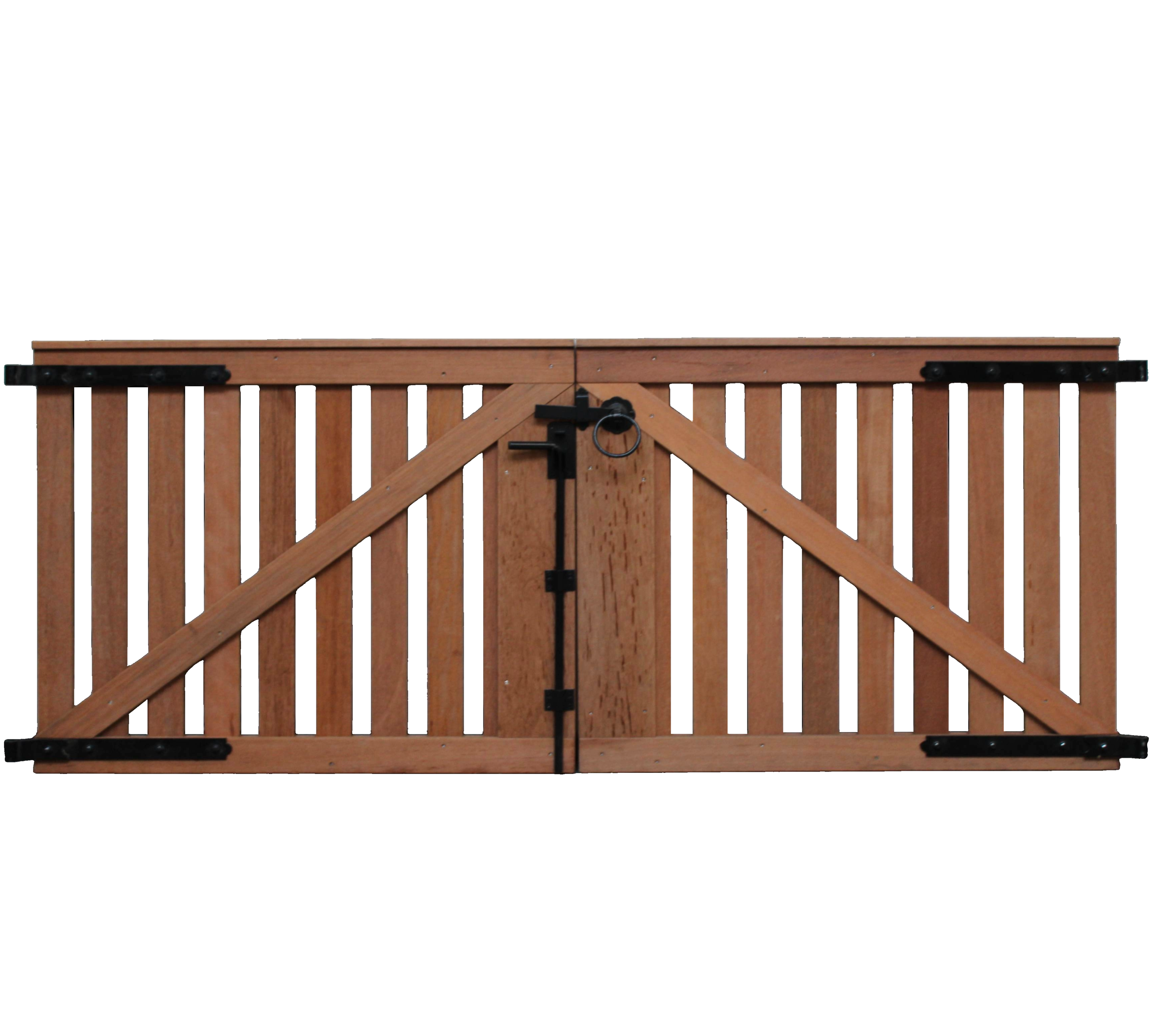 Hardhouten dubbele tuinpoort 