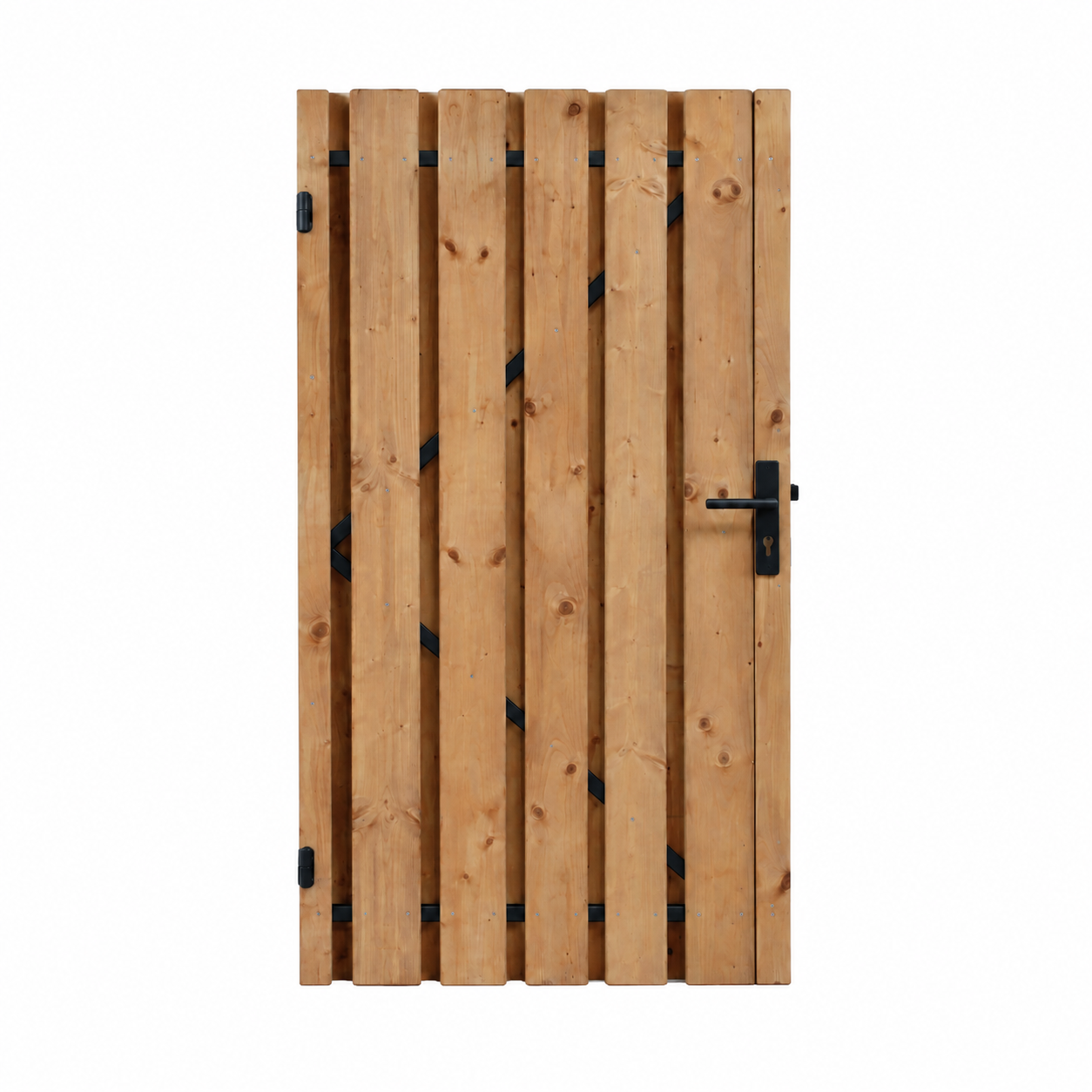 Caballero geschaafde tuindeur met gepoedercoat frame 