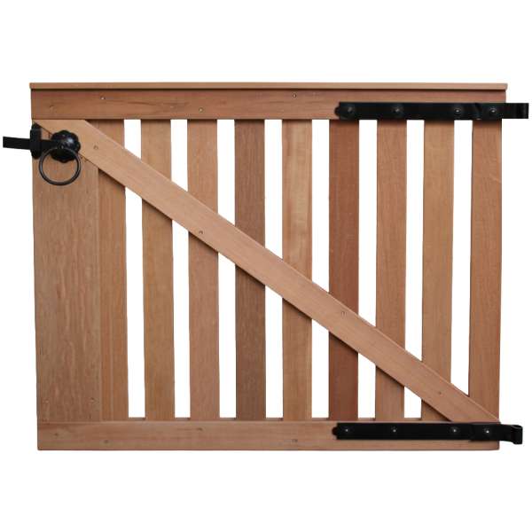 Hardhouten tuinpoort enkel recht