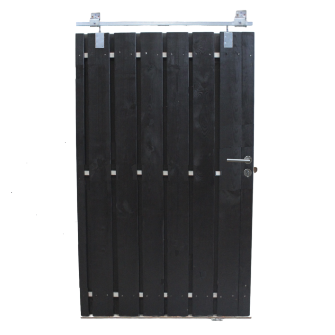 Zwart gespoten schuifdeur