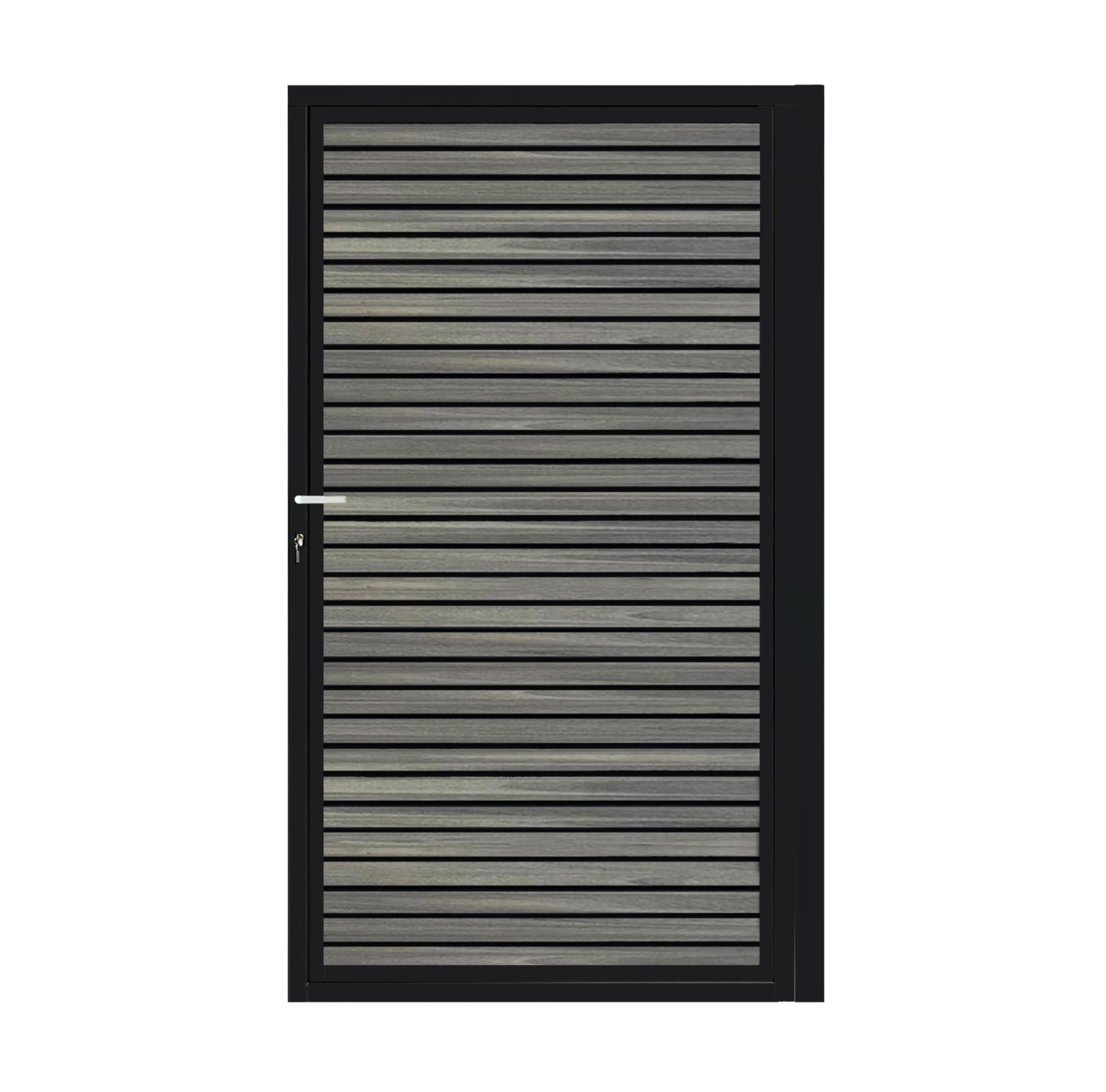 CompoGarden composiet poort Antraciet Rhombus Schaduw horizontaal met zwart aluminium poortframe