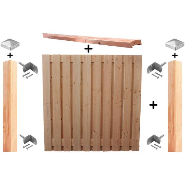 Startpakket douglas hout - houten palen schutting