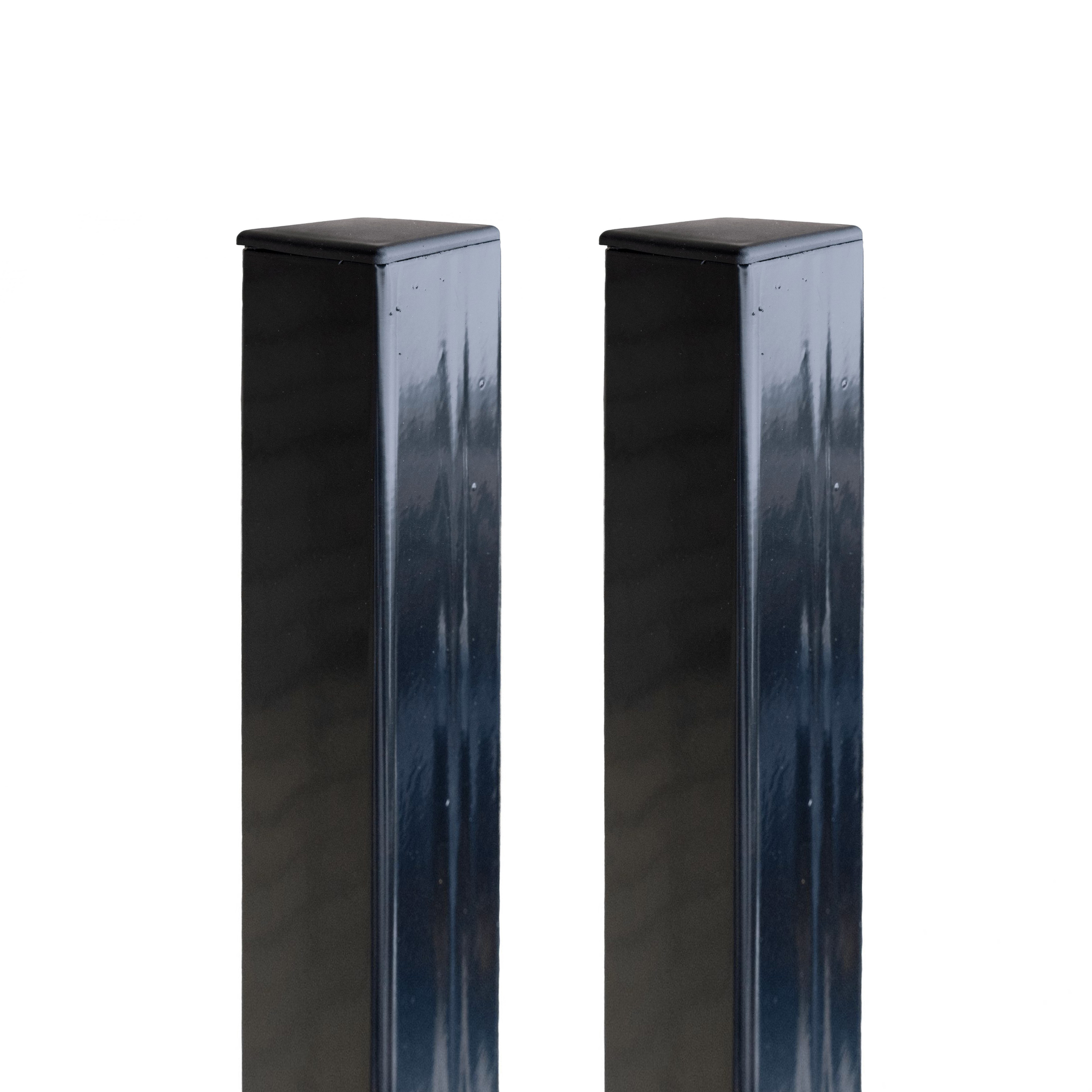 CompoLine aluminium paal zwart - 7,5 x 7,5 x 270 cm