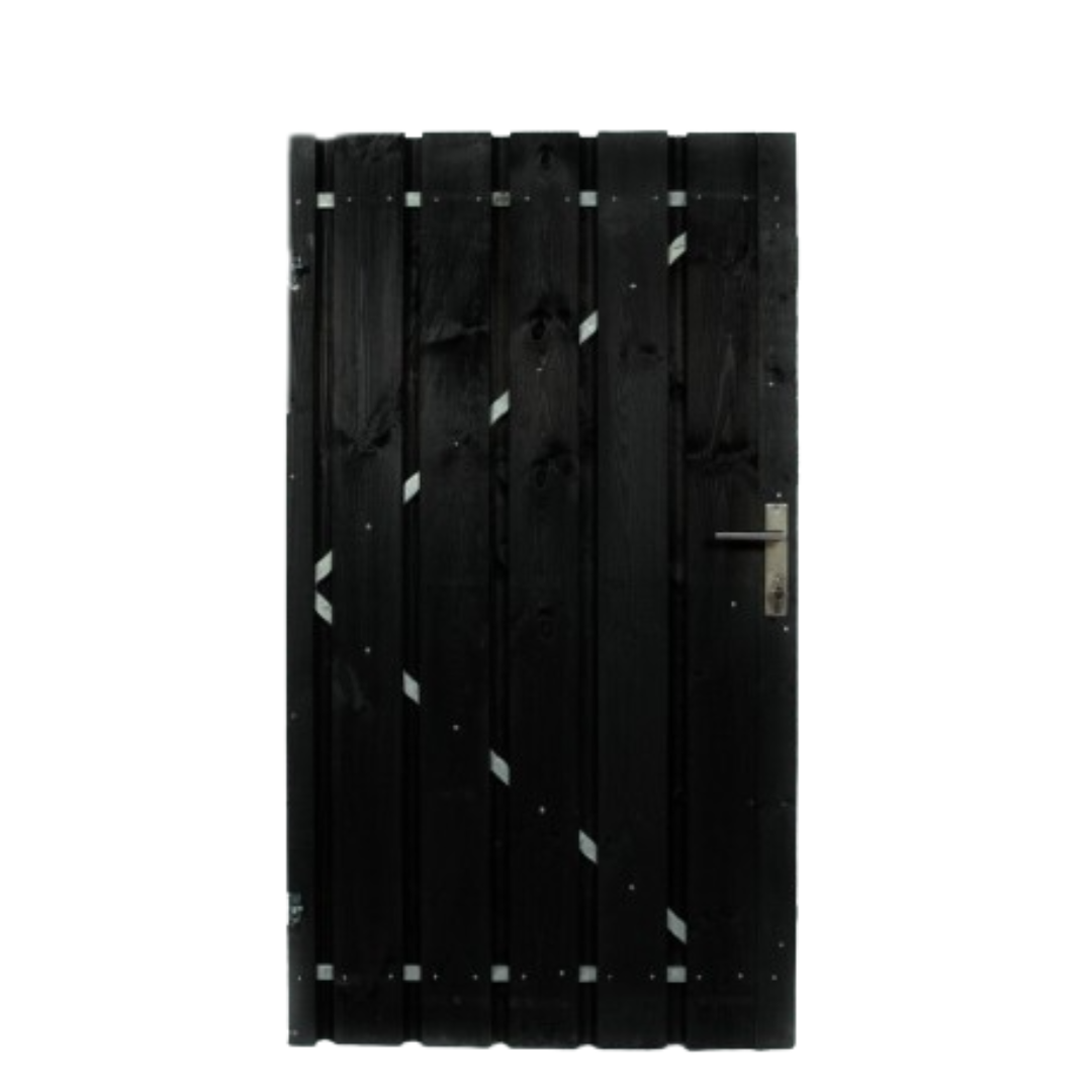 Zwart gespoten tuindeuren