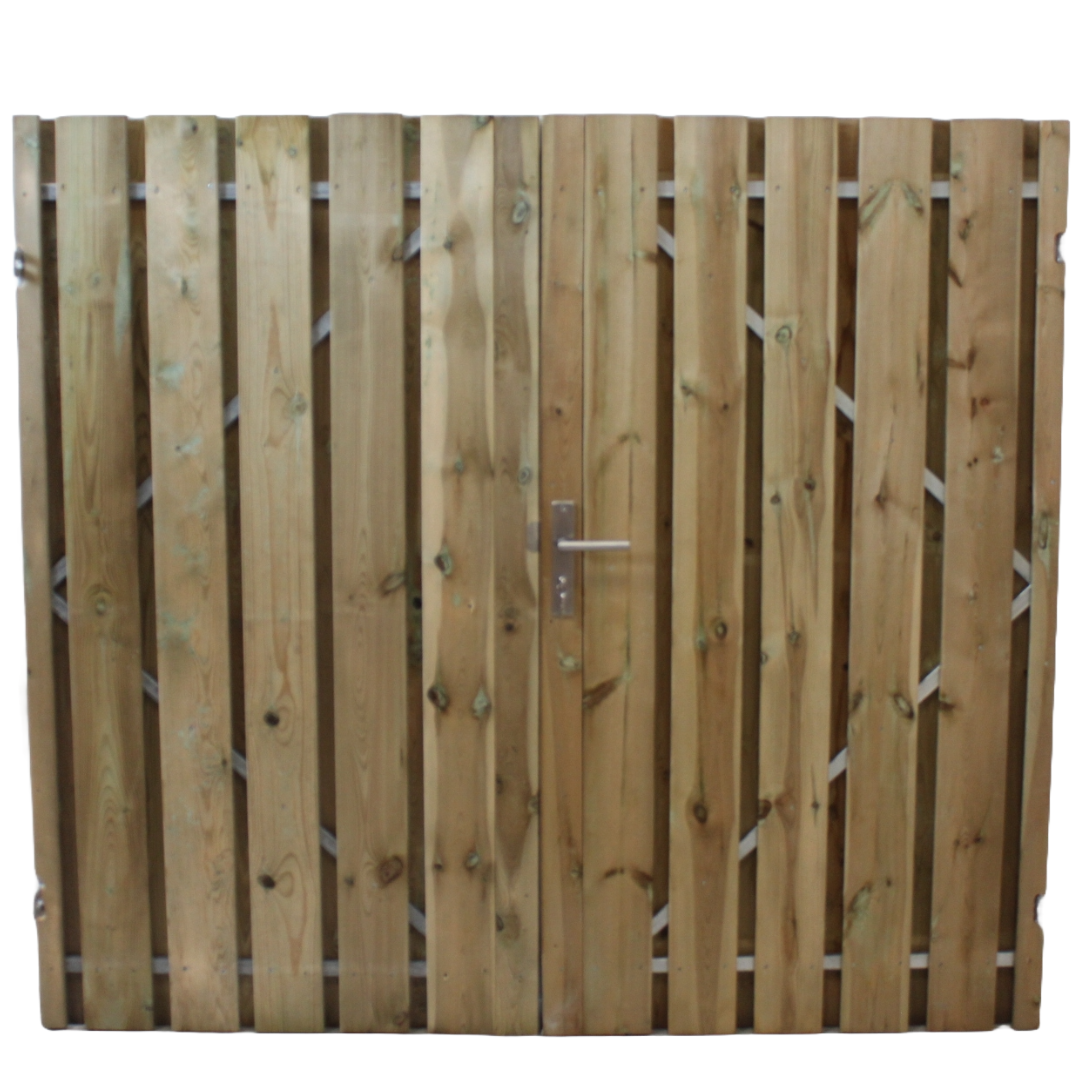 Grenen geschaafde dubbele tuindeuren