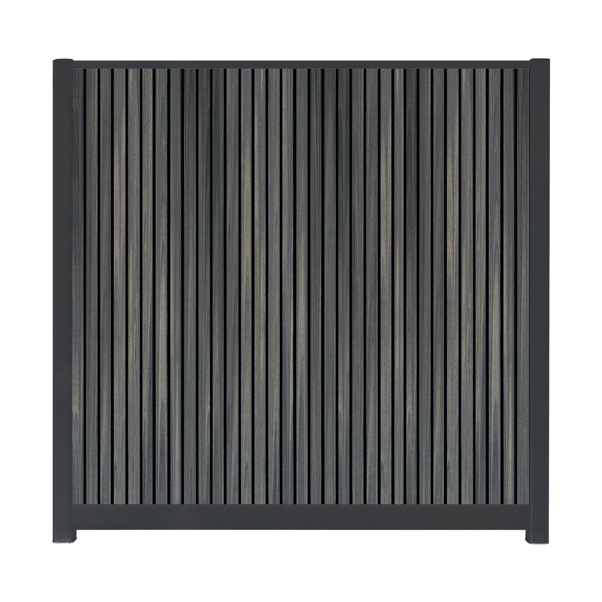 CompoLine composiet scherm Antraciet Rhombus Schaduw verticaal met antraciet profielen - 180 x 188 cm