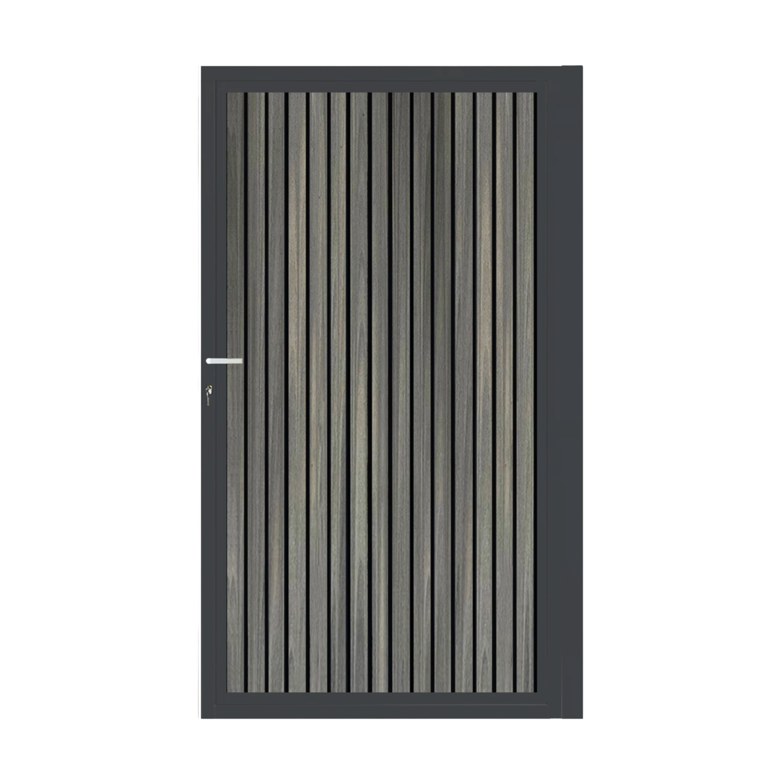 CompoGarden composiet poort Antraciet Rhombus Schaduw verticaal met antraciet stalen poortframe - 100 x 185 cm