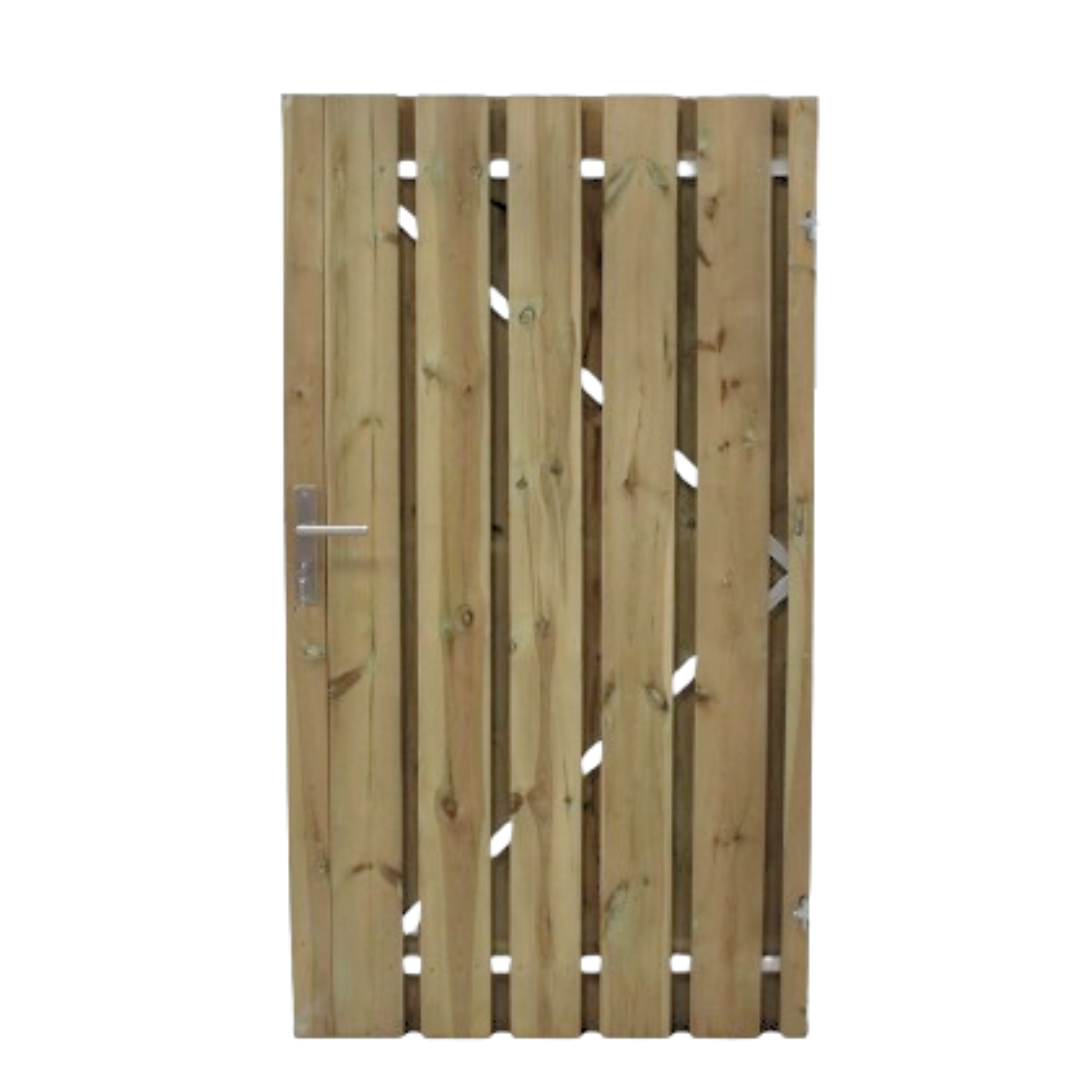 Grenen geschaafde tuindeuren