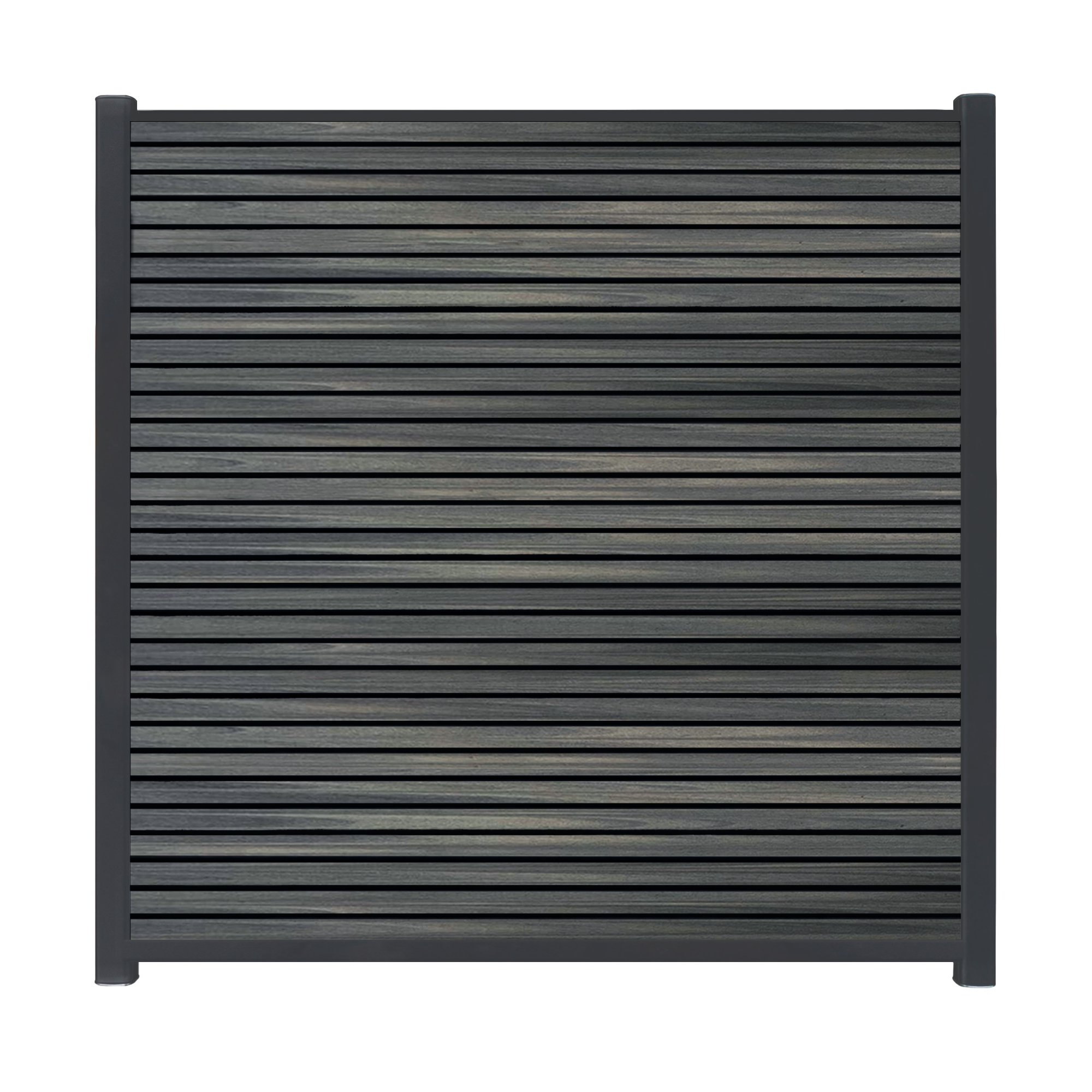 CompoLine composiet scherm Antraciet Rhombus Schaduw horizontaal met antraciet profielen - 180 x 184 cm