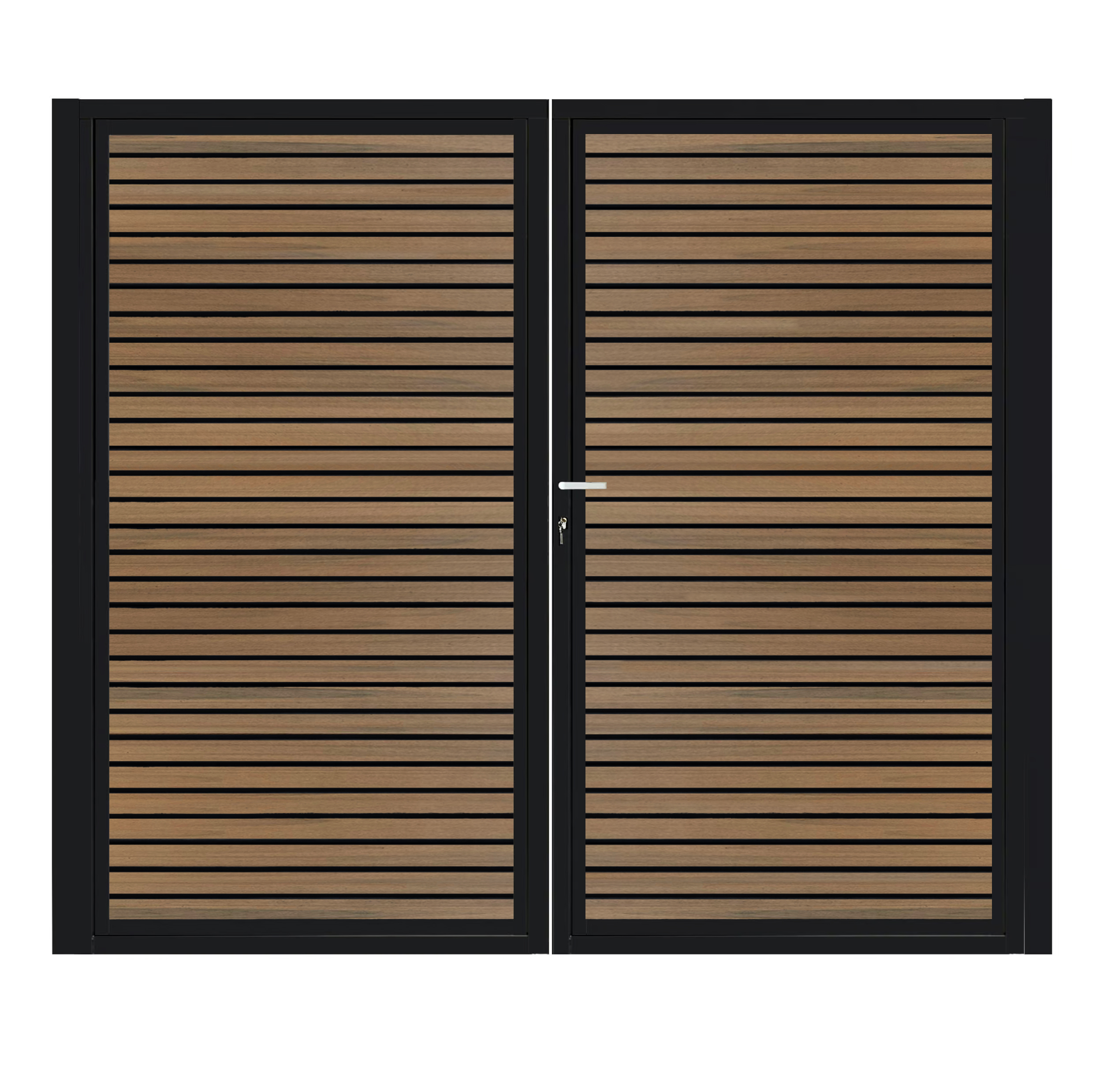 Rhombus Schaduw dubbele poort met aluminium frame