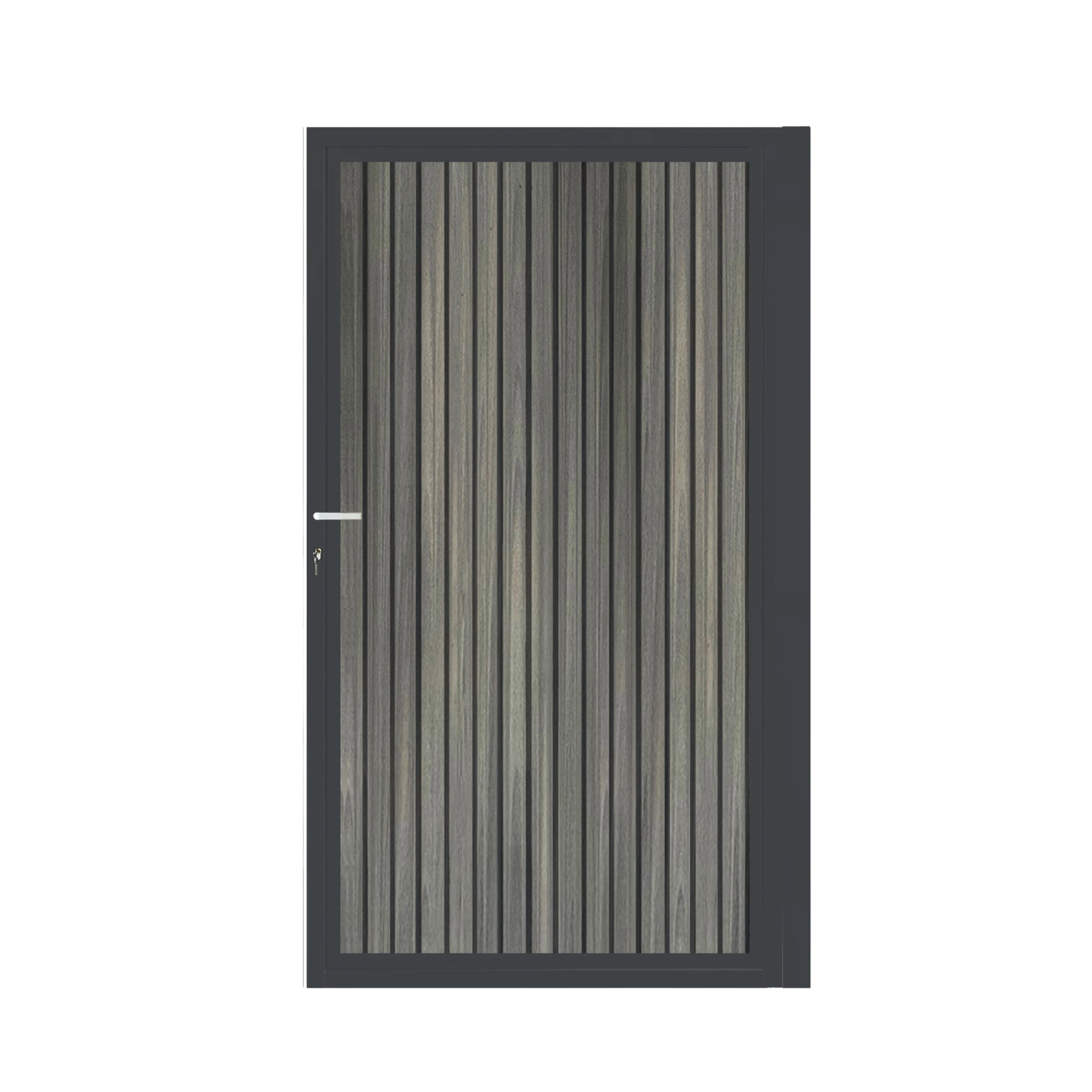 CompoGarden composiet poort Antraciet Rhombus verticaal met antraciet aluminium poortframe  