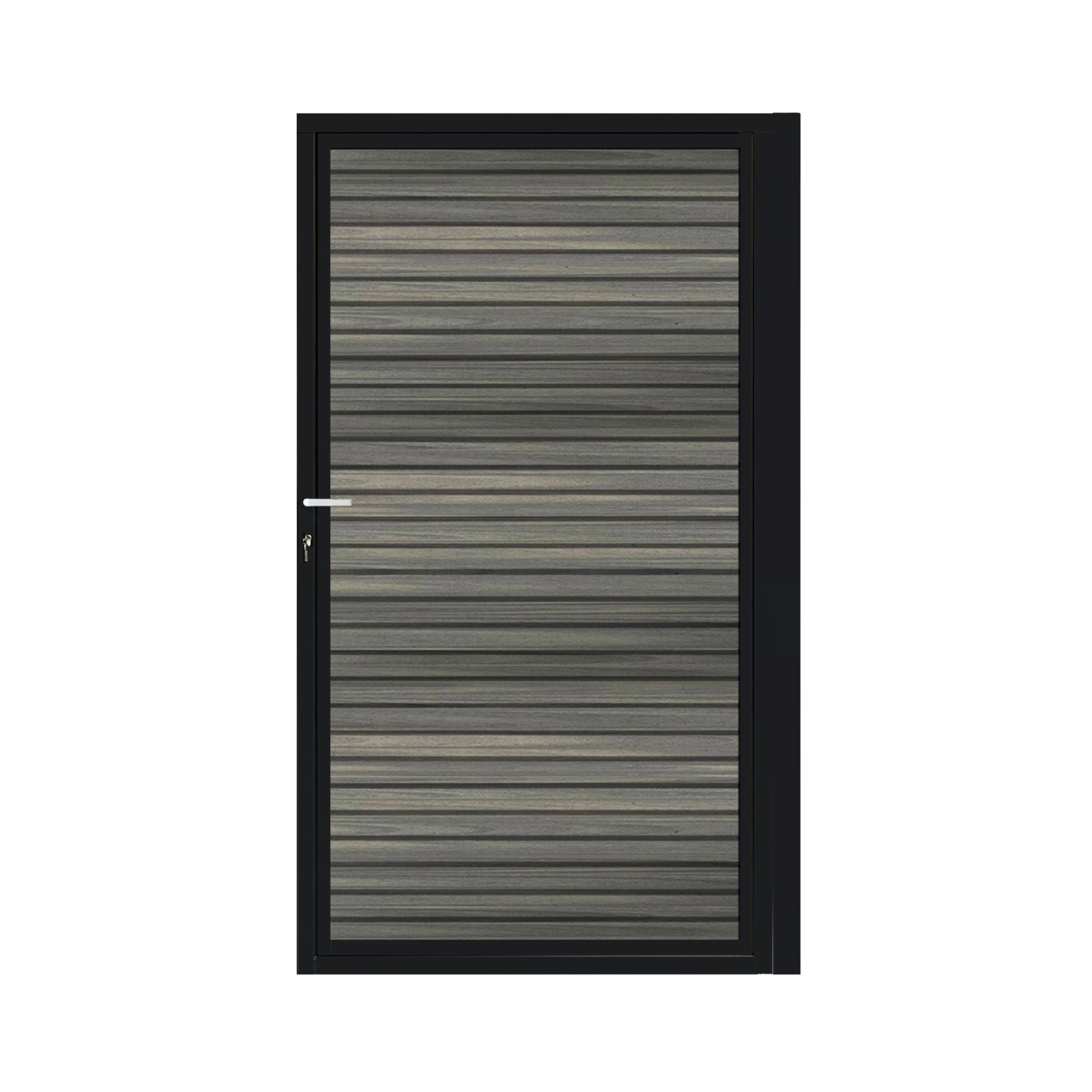 CompoGarden composiet poort Antraciet Rhombus horizontaal met zwart stalen poortframe - 100 x 185 cm 
